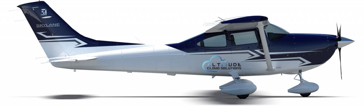 Altitude Cloud Solutions branded Cessna Skylane aircraft