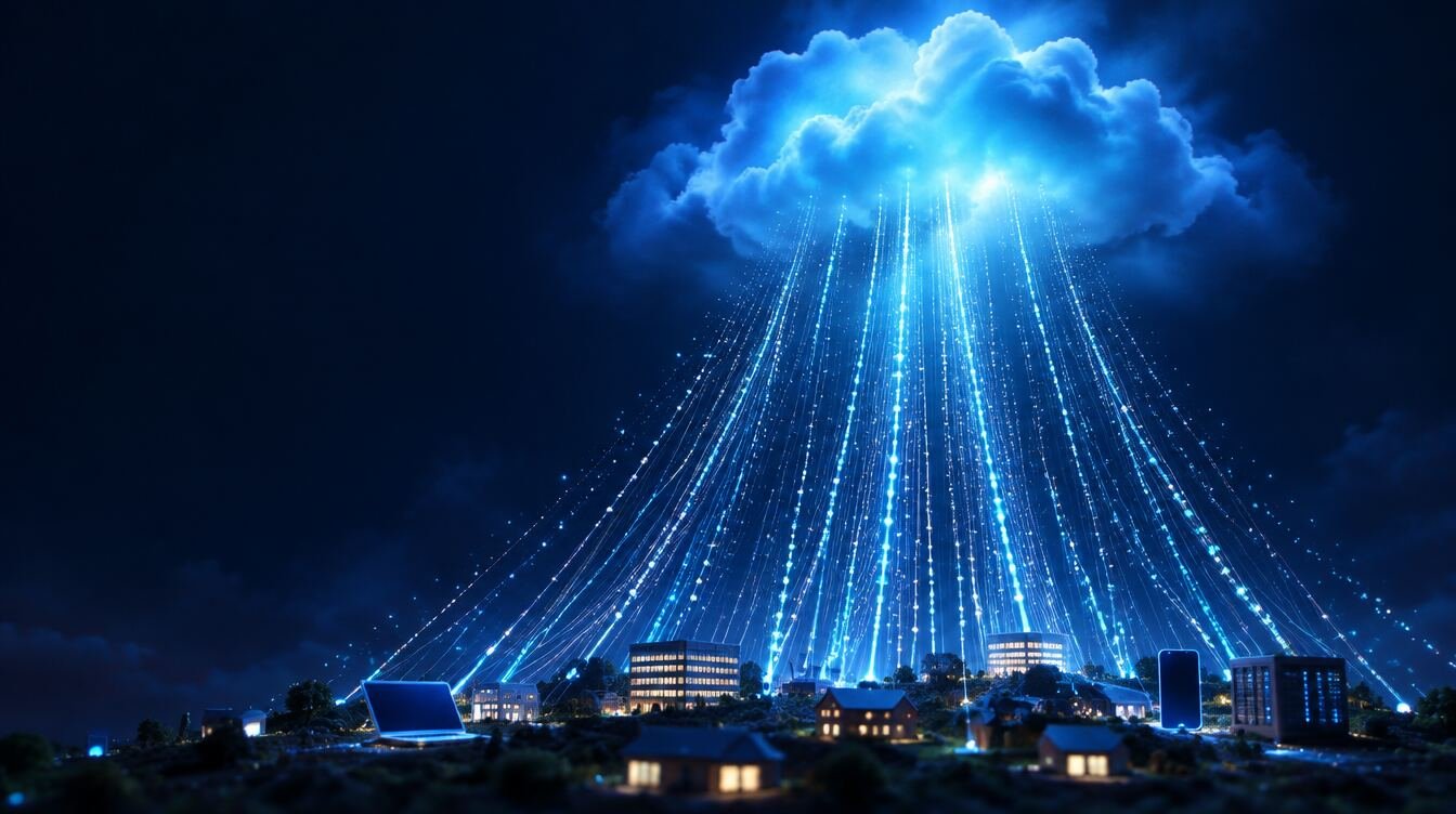 Data streams rising to the cloud